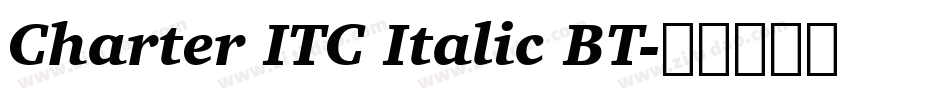 Charter ITC Italic BT字体转换